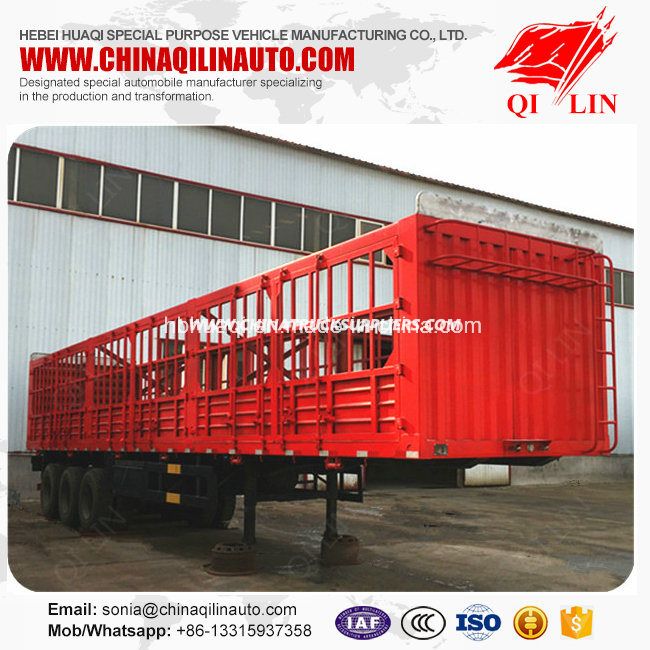 Good Quality 4 Layers Painting 7 Tons Fence Semi Trailer 