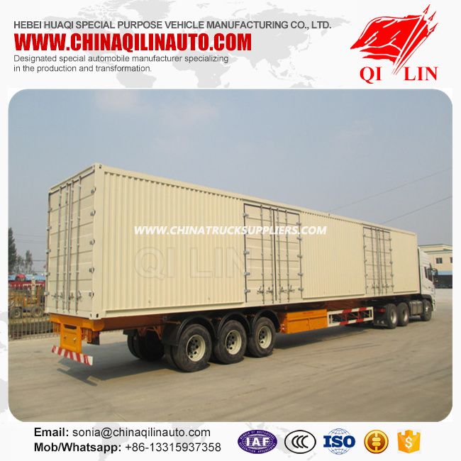Heavy Duty Truck 50ton Capacity Container Trailer with Mechanical Suspension 