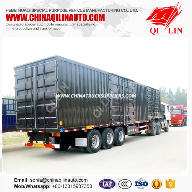 3 Axle Steel Van Cargo Semi Trailer 