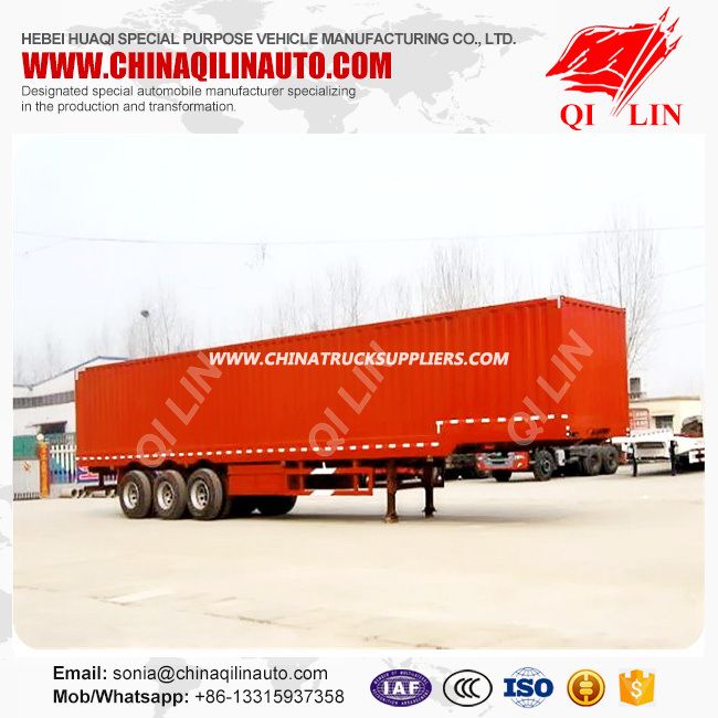 Tri Axles Step Wise Coal Transporting Box Type Truck Trailer 