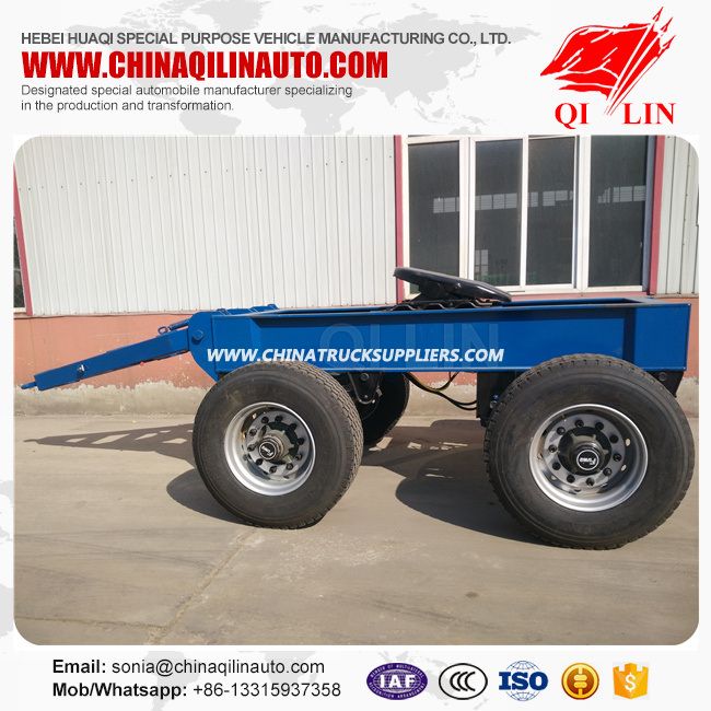 China Double Axles Full Drawbar Dolly Trailer for Sale 