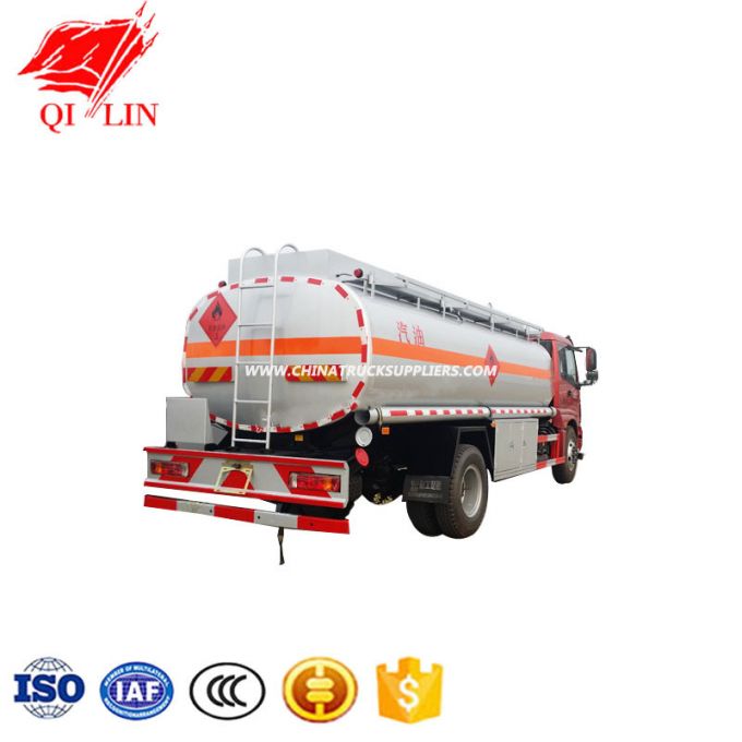 Foton Middle Duty Tons Oil Tanker Truck with 2 Axles Fuel Bowser Tanker 