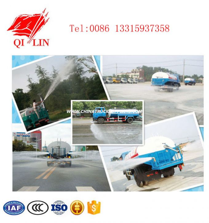 China Famous Brand Water Sprinkling Tanker Truck with Water Pump 