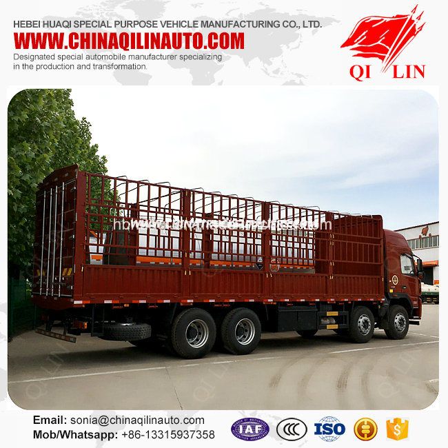 Factory Sale 12 Tires Box Stake Truck for Beer Transport 