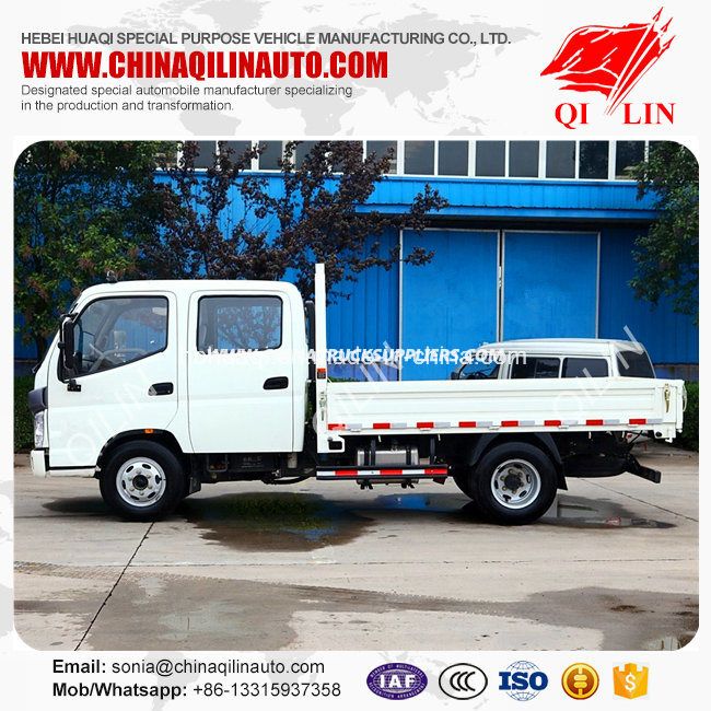 Mini 1.5t Payload Double Cab 5 People Seat Lorry Truck 