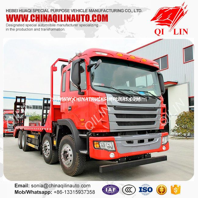 Customized Heavy Equipment Transport Low Flat Deck Truck 