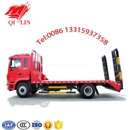 8 Tons Flat Plate Container Truck for Excavator Loading 