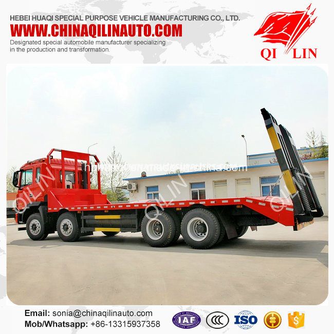 30 Ton 8X4 Used Low Loader Container Flatbed Truck 