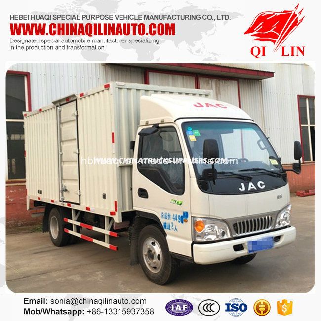 JAC 4X2 5 Tons Light Cargo Box Truck for Sale 