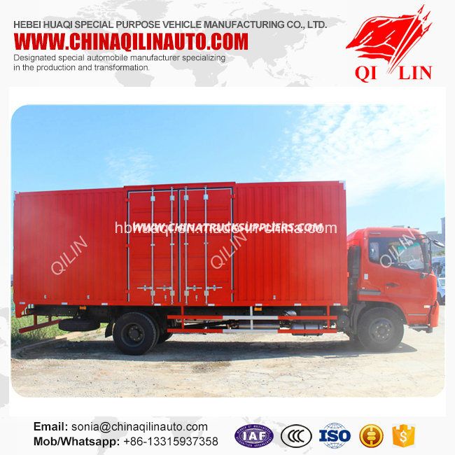 10 Meters Length Enclosed Box Cargo Truck with Air Conditioner 