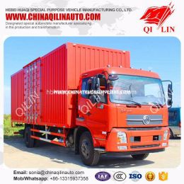 Red Color Dry Cargo Box Truck with 2 Side Doors