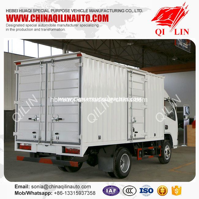 Gross Weight 4.5 Tons Box Cargo Truck with Back Doors 