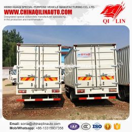 Chinese 3 Ton Mini Container Van Truck with Rear Door