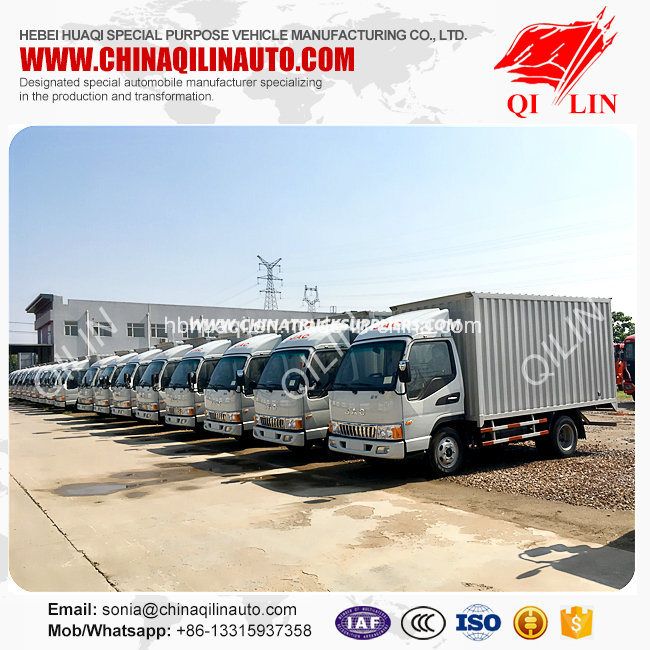 4t Light Duty Box Cargo Truck with Air Conditioner 