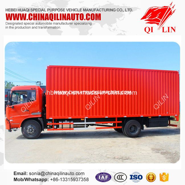 Dongfeng Tianjin 4X2 180HP 7 Tons Payload Box Cargo Truck Images 1
