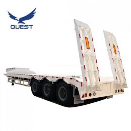 3 Axle 80 Ton Heavy Duty Gooseneck Low Loader/Lowbed/ Lowboy Low Bed Trailer Truck Semi Trailers for