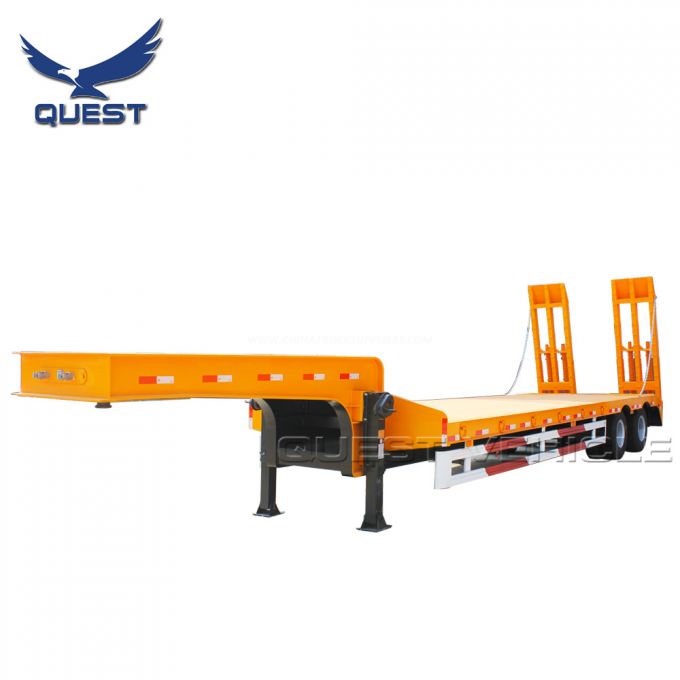 China 2 Axles 30 Tons 40t Low Bed Lowboy Semi Trailer 
