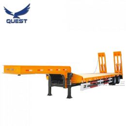 China 2 Axles 30 Tons 40t Low Bed Lowboy Semi Trailer