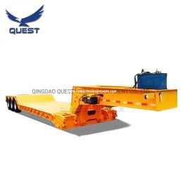 Hydraulic Front Loading Gooseneck Detachable Lowboy Truck Semi Trailer Low Loader