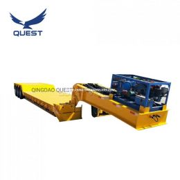 Quest 3axle 60-80ton Heavy Hydraulic Front Loading Lowboy Truck Trailer