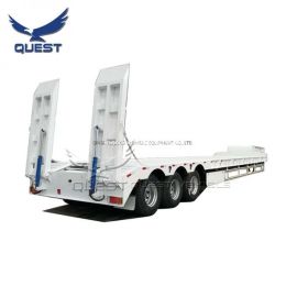 60 Ton Hydraulic Low Bed Semi Trailer for Machinery Transporting
