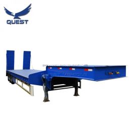 3axles 80tons Width Extendable Low Bed Semi Trailer for Sale