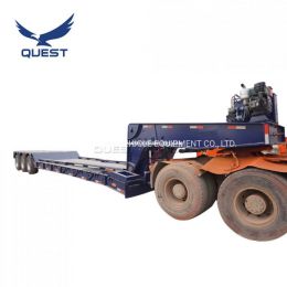 80ton Tri-Axle Detachable Hydraulic Goose Neck Lowboy Semi Trailer