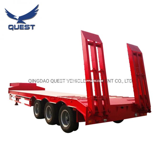 3axle Drop Deck Trailer Heavy Duty Low Bed Truck Trailer Lowbed 