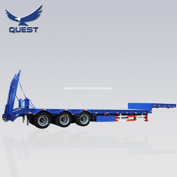 45FT Drop Deck 3axle Carrying Container Lowbed Semi Trailer 