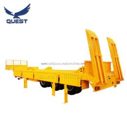 Quest 60ton Tri-Axle Heavy Duty Low Bed Truck Semi Trailer