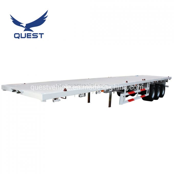 Quest 3 Axle 40FT Container Flatbed Cargo Tansport Semi Trailer 