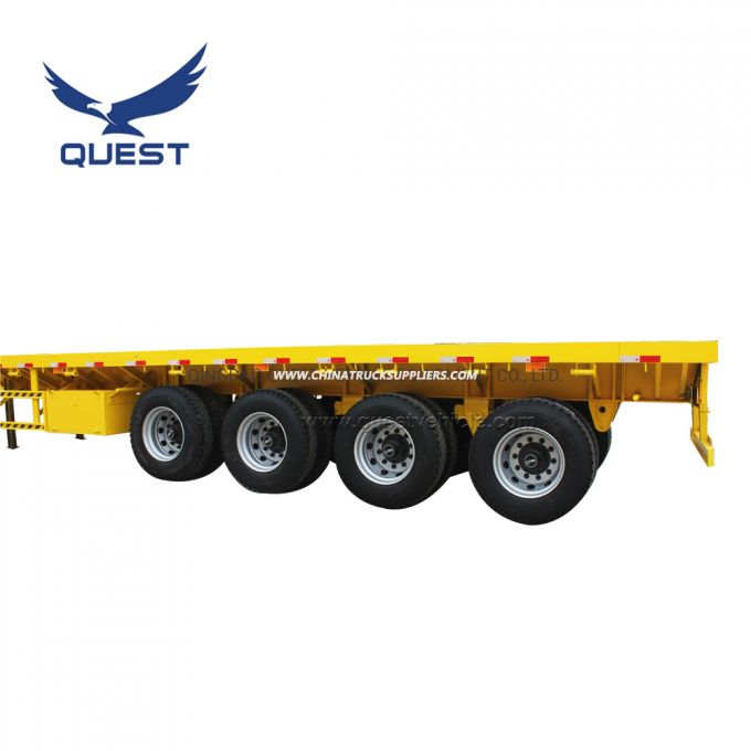 Cheap Price 4 Axles Container Trailers 40FT Flatbed Semi Trailer 