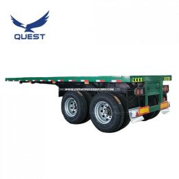 Quest 20FT 2 Axles Flatbed Container Semi Truck Trailers