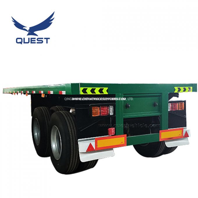 20FT Pulling Flatbed Trailer for Cargo Timber Transport Images 1