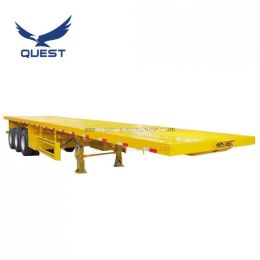 Quest 60t 3 Axles Heavy Cargo Transport Flatbed Semi Trailer