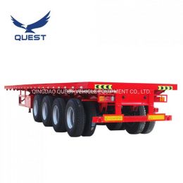 40FT Heavy Truck Trailer Manufacturers Sell Flatbed Container Semi Trailer