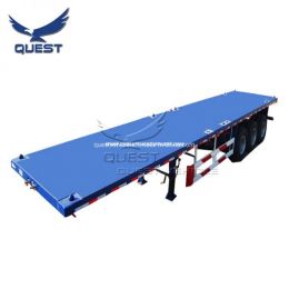 Truck Trailer Supplier 3axle 40 Feet Flatbed Container Semi Trailer