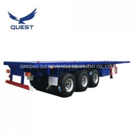 Tri-Axle 60 Ton 40FT Container Flatbed Truck Trailer for Sale