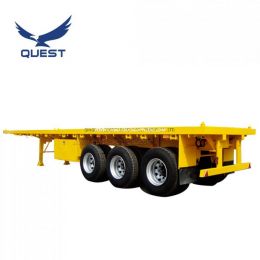 Quest Tri Axle Flatbed 40FT Container Semi Trailer for Sale