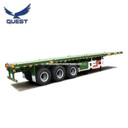 Quest 3 Axle 40FT Truck Semi Trailer Container Flatbed Trailer
