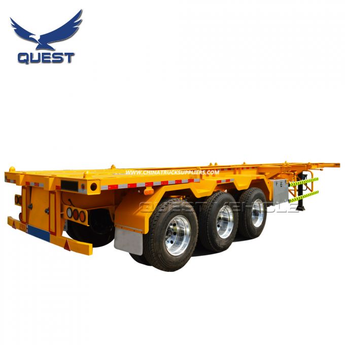 3 Axles 40FT Container Skeleton Chassis Semi Trailer Images 1