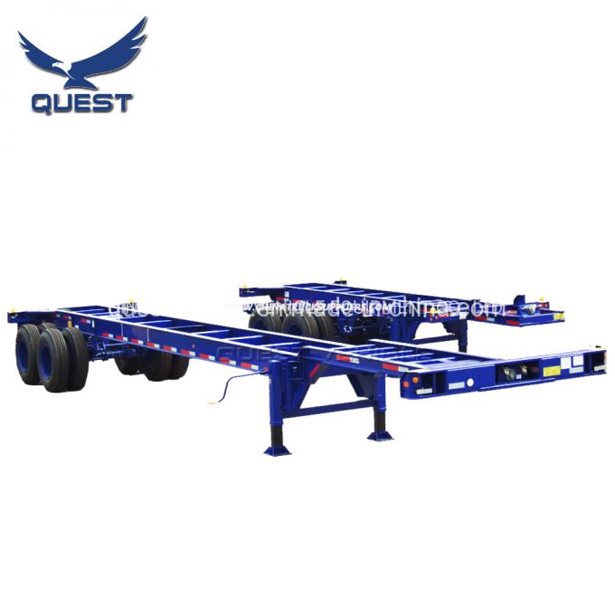 China Quest 40′ Gooseneck Container Skeletal Trailer 