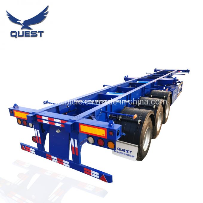 40FT/20feet 3 Axles Shipping Container Chassis Semi Trailer 