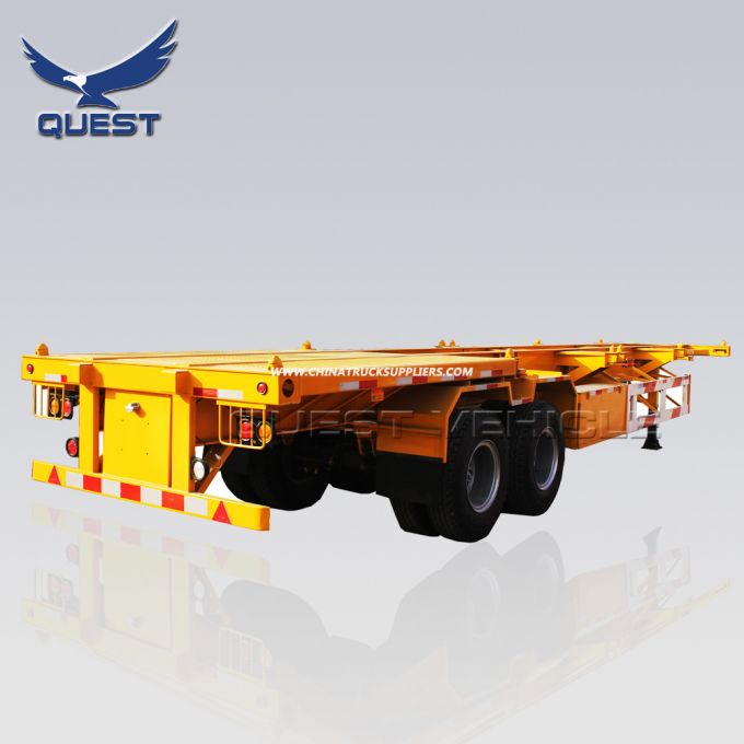 2 Axles 40FT Container Skeleton Semi Trailer Images 1
