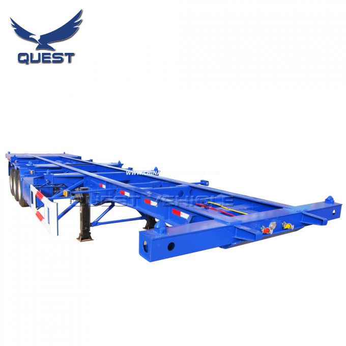 20FT 40FT Container Hauling Skeleton Semi Trailer for Philippines Images 1