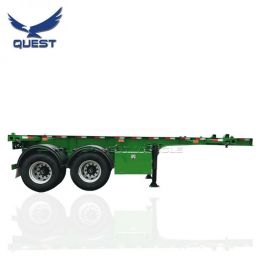 Philippines Double Axles 20FT Container Chassis Skeletal Semi Trailer