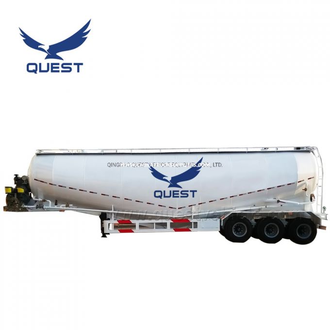 Quest Fast Discharging 60 Tons Bulk Cement Tanker Semi Trailer 