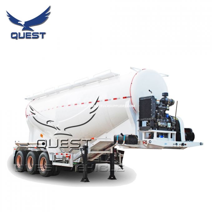 35cbm 3 Axles Widely Used Bulk Cement Silo Tanker Semi Trailer Images 1