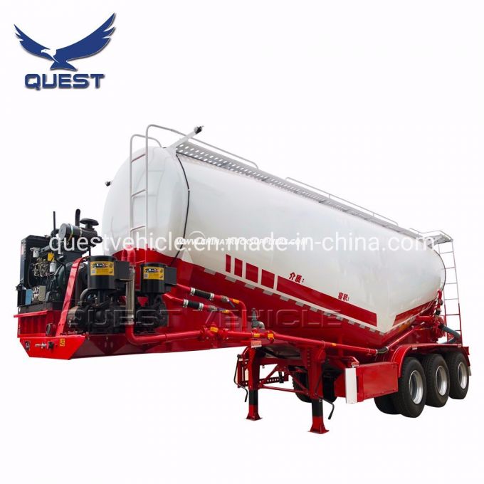 55cbm V Shape Bulk Cement Tank Tanker Utility Truck Trailer Images 1
