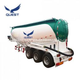Quest Manufacturer 55ton Compressor Pneumatic Cement Bulker Tanker Truck Trailer